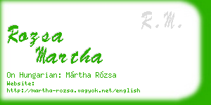 rozsa martha business card